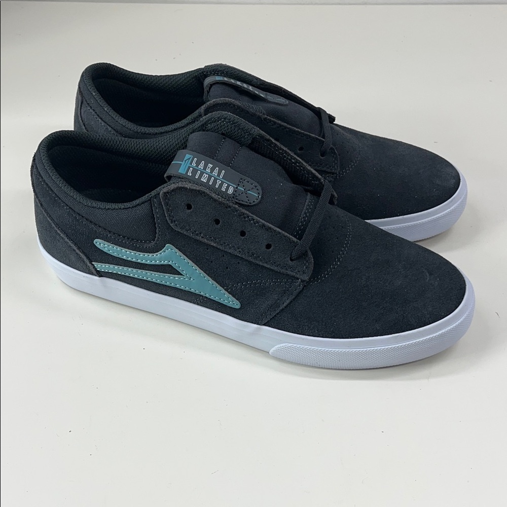 New Lakai Griffin Men’s Skate Shoes in Charcoal/Nile Suede Size 8.5